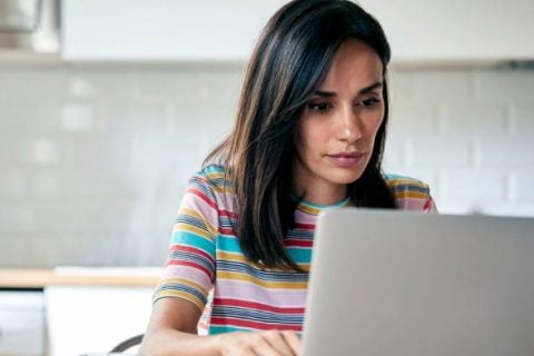 Woman on computer